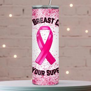 20 oz I Beat Breast Cancer What's Your Superpower Tumbler